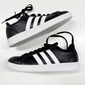 Adidas Cloudfoam Advantage Black White Sneakers Womens Size 8.5
